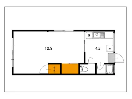 土田コーポ(1DK/1階)の間取り写真