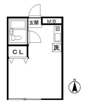 ウェルネス国分寺(ワンルーム/1階)の間取り写真