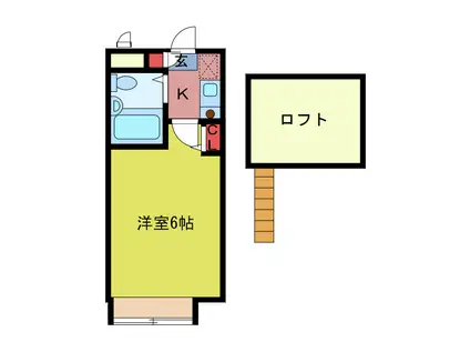 シティパレス上広谷1(1K/1階)の間取り写真