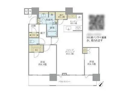 ブリリアザ・タワー東京八重洲アベニュー(3LDK/7階)の間取り写真