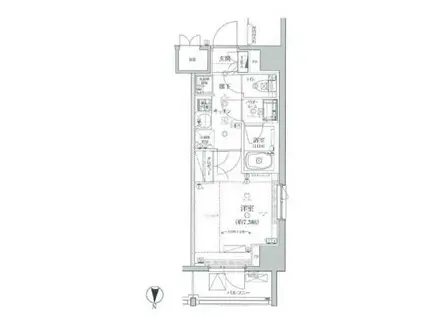 ヴィルドミール浅草橋(1K/3階)の間取り写真