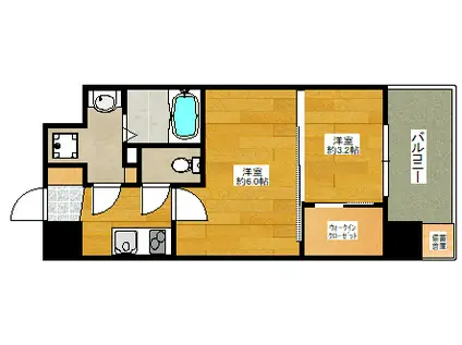 セレニテ江坂ルフレ(2K/10階)の間取り写真