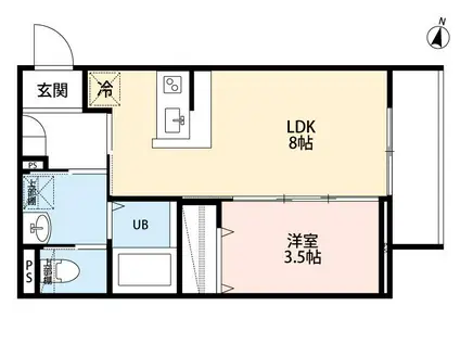 ROBOT HOME 西都賀(1LDK/2階)の間取り写真
