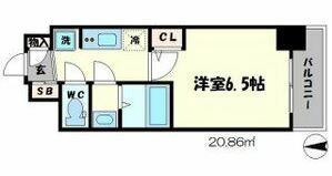 SERENITE谷四(1K/2階)の間取り写真
