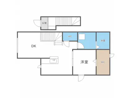 カーサ・クラシオン(1LDK/2階)の間取り写真