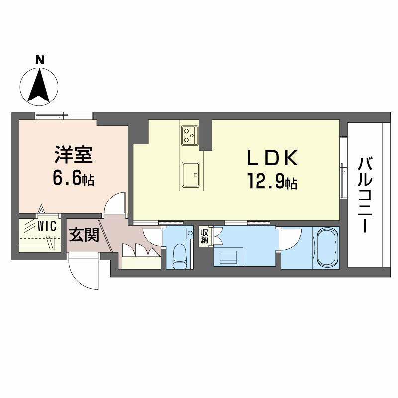 リーベン メーア(1LDK/3階)の間取り写真