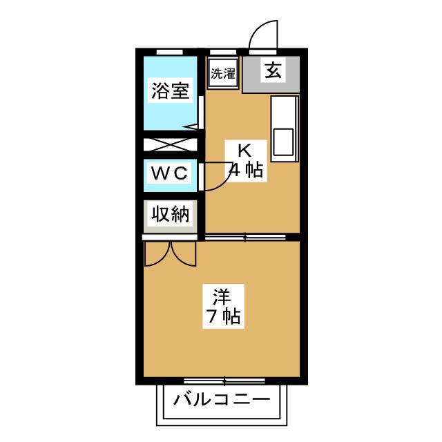 ハイムクリエイト(1K/1階)の間取り写真