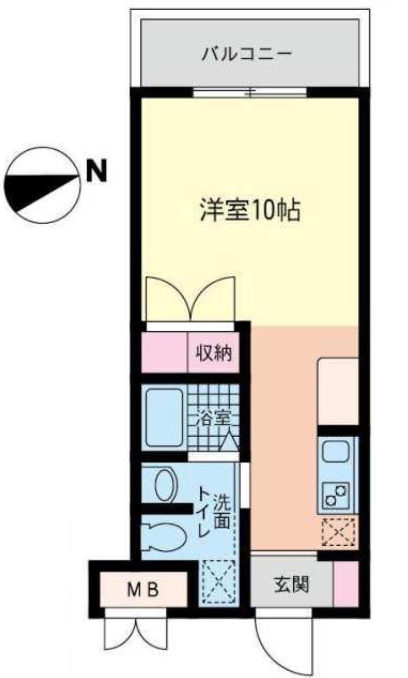 詩音の丘・飯山(1K/3階)の間取り写真