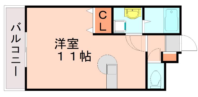 フォルビート博多(ワンルーム/4階)の間取り写真