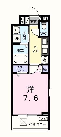 アクティーフ(1K/3階)の間取り写真