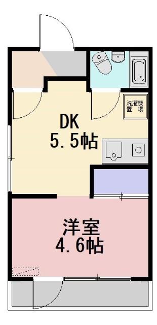ビィエント桃の木(1DK/3階)の間取り写真