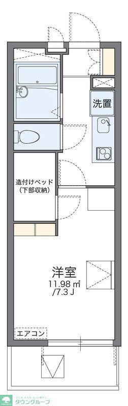 レオパレスアンテルブルグII(1K/3階)の間取り写真