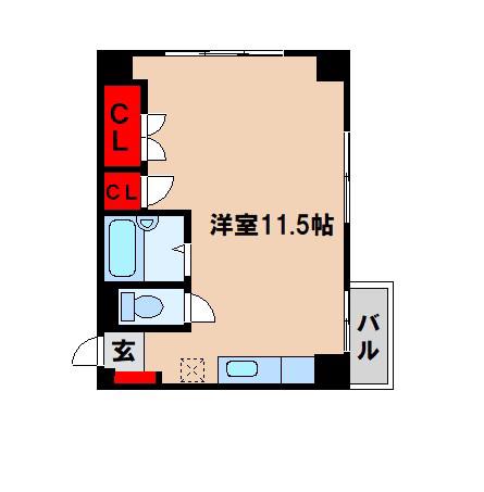 ライフインソピア(ワンルーム/5階)の間取り写真