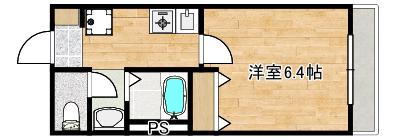 コンフォート白金(1K/1階)の間取り写真