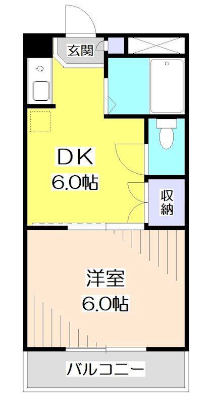 シャルマンA(1DK/3階)の間取り写真
