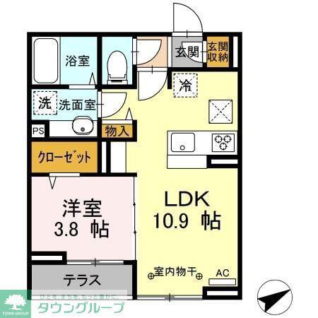 CASA FELIZ(1LDK/1階)の間取り写真
