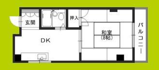 メゾンラフォーレ(1DK/5階)の間取り写真