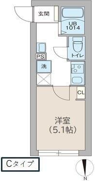 レピュア高円寺レジデンス(1K/1階)の間取り写真