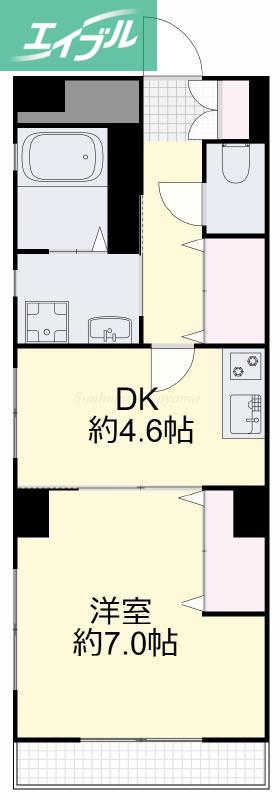 ファルマプラス(1DK/6階)の間取り写真