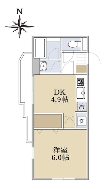 サンコーアネックス(1DK/2階)の間取り写真