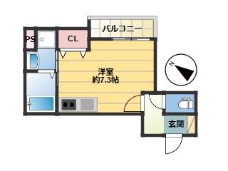 博多区諸岡6丁目AP(ワンルーム/2階)の間取り写真