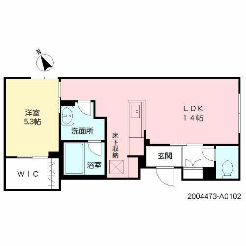 SHAMAISON EST MA-MA(1LDK/1階)の間取り写真