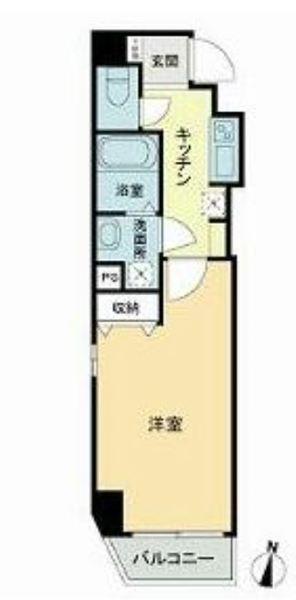 GRANDE菊川(1K/7階)の間取り写真