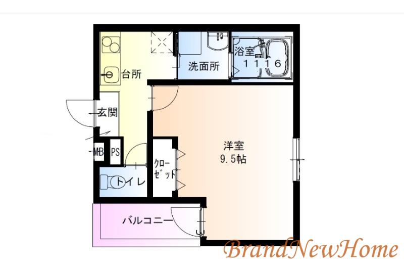 フジパレス堺石津川サウス(1K/2階)の間取り写真