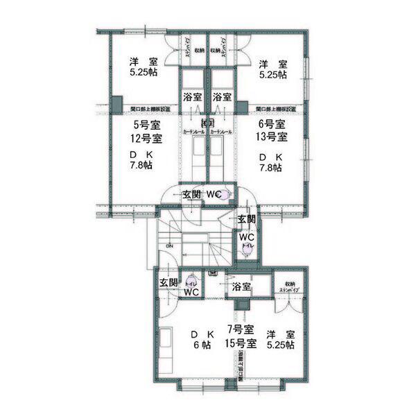 パール1NOVAマンション(1DK/2階)の間取り写真