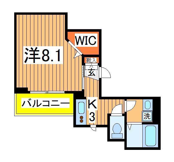 エクセルメゾン北柏(1K/3階)の間取り写真