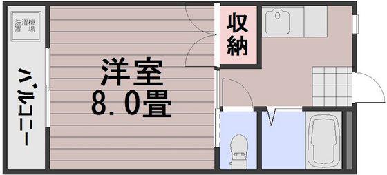 コープエスポワールI棟(1K/4階)の間取り写真