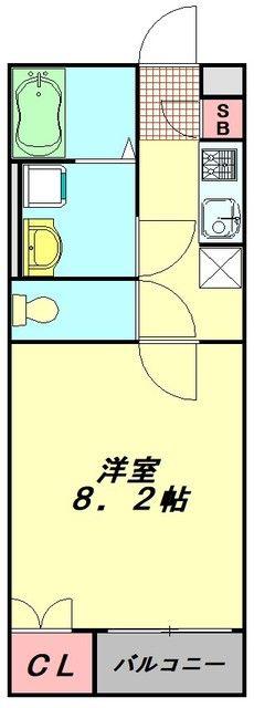 レオネクストセレッサIII(1K/2階)の間取り写真