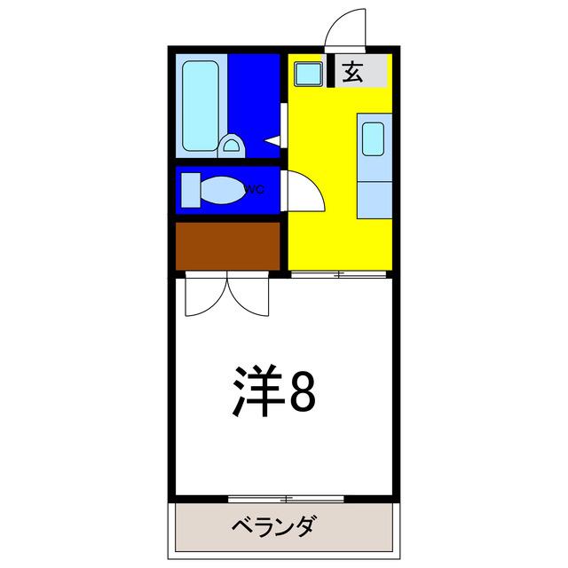 ファーストハイツ(1DK/1階)の間取り写真