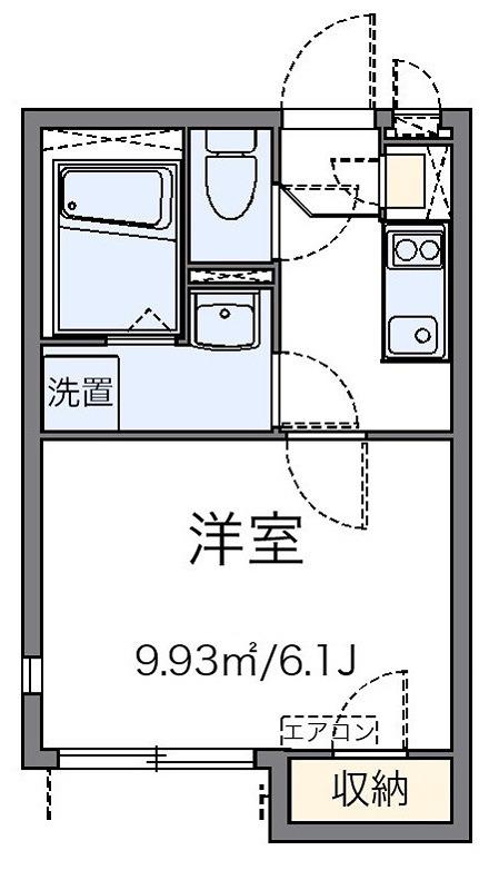 京急逗子線 六浦駅 徒歩5分 2階建 築12年(1K/1階)の間取り写真