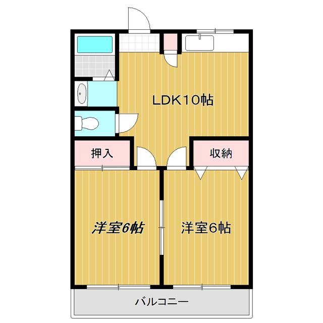シャトレートミーII(2LDK/1階)の間取り写真