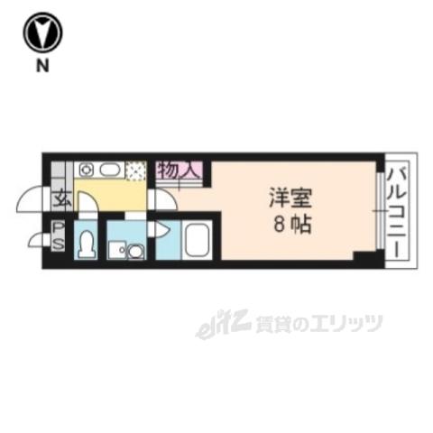 グレイス西京極(1K/6階)の間取り写真