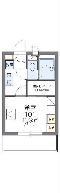 レオパレスストリーム(1K/2階)の間取り写真