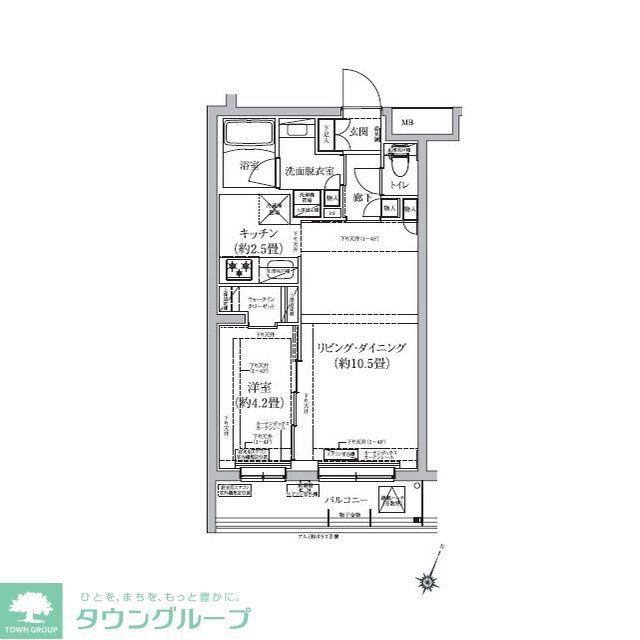 アイルプレミアム東京上石神井(1LDK/2階)の間取り写真