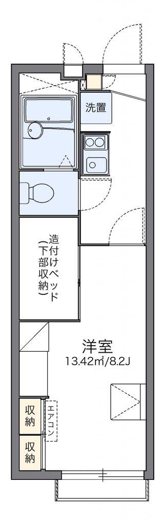 レオパレスソルヴェーグ(1K/2階)の間取り写真