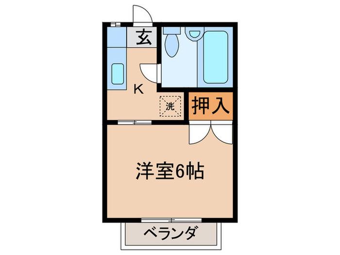 メゾンマルタ(1K/2階)の間取り写真