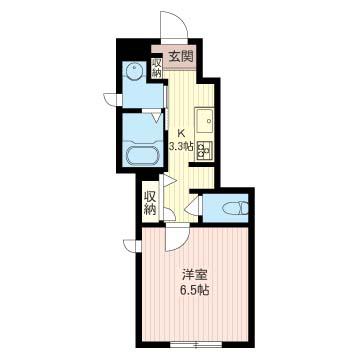 エスポワール駒込(1K/1階)の間取り写真