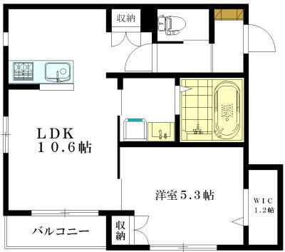 ドーマ吉祥寺(1LDK/1階)の間取り写真