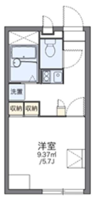レオパレスT I(1K/1階)の間取り写真