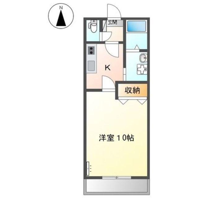 TOTO21(1K/2階)の間取り写真
