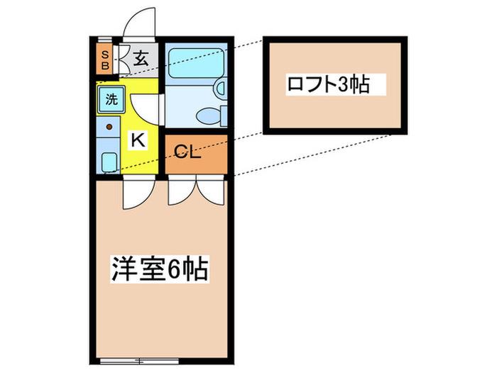 アパラハイツ(1K/2階)の間取り写真