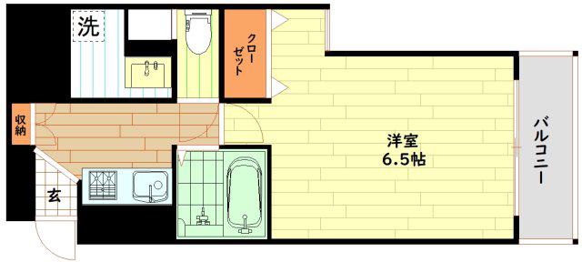 ラナップスクエア中之島公園(1K/12階)の間取り写真