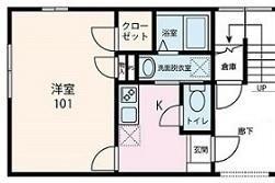 ピースコート目白(1K/1階)の間取り写真