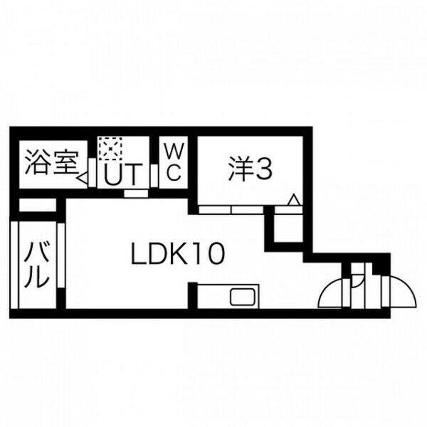 WARREN JUICHIYAII(1LDK/2階)の間取り写真