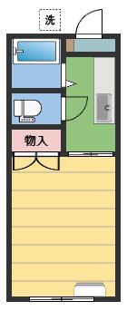 マルナカハイツ(1K/3階)の間取り写真