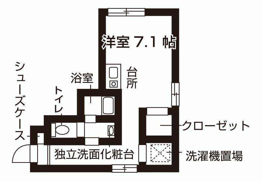 スチューデンテン仙川 アネックス(ワンルーム/3階)の間取り写真
